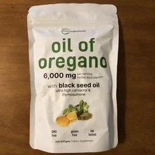 micro ingredients oil of oregano softgels 6000mg EXP 07/31/2026