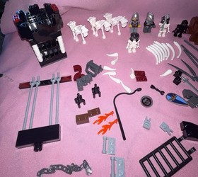 LEGO Castle Skeletons' Prison Carriage #7092 100% Complete (Built For Display)