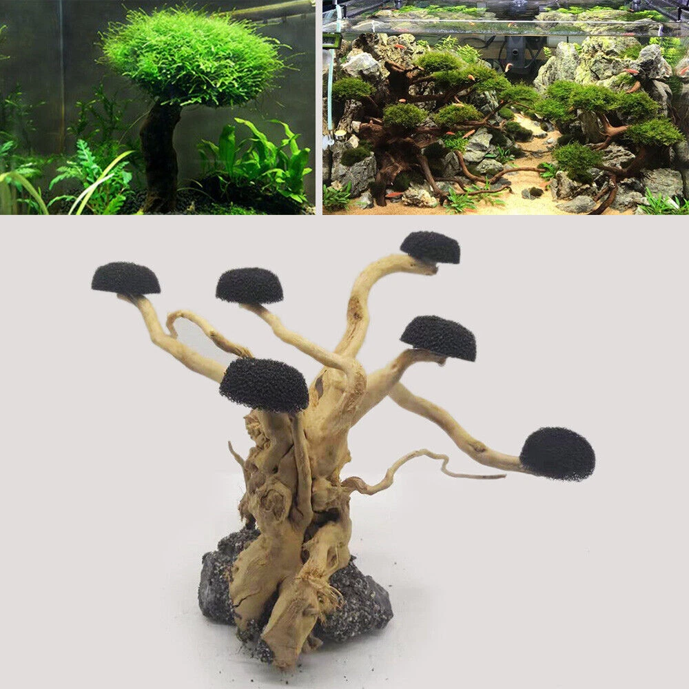 Sink Wooden Root Trunk Tree Aquarium Fish Tank Branch Landscaping Decor DIY UK