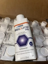 NEW CASE OF 24 NESTLE ISOSOURCE HN 1.2 CAL UNFLAVORED FORMULA 250 ML EXP 05/2025