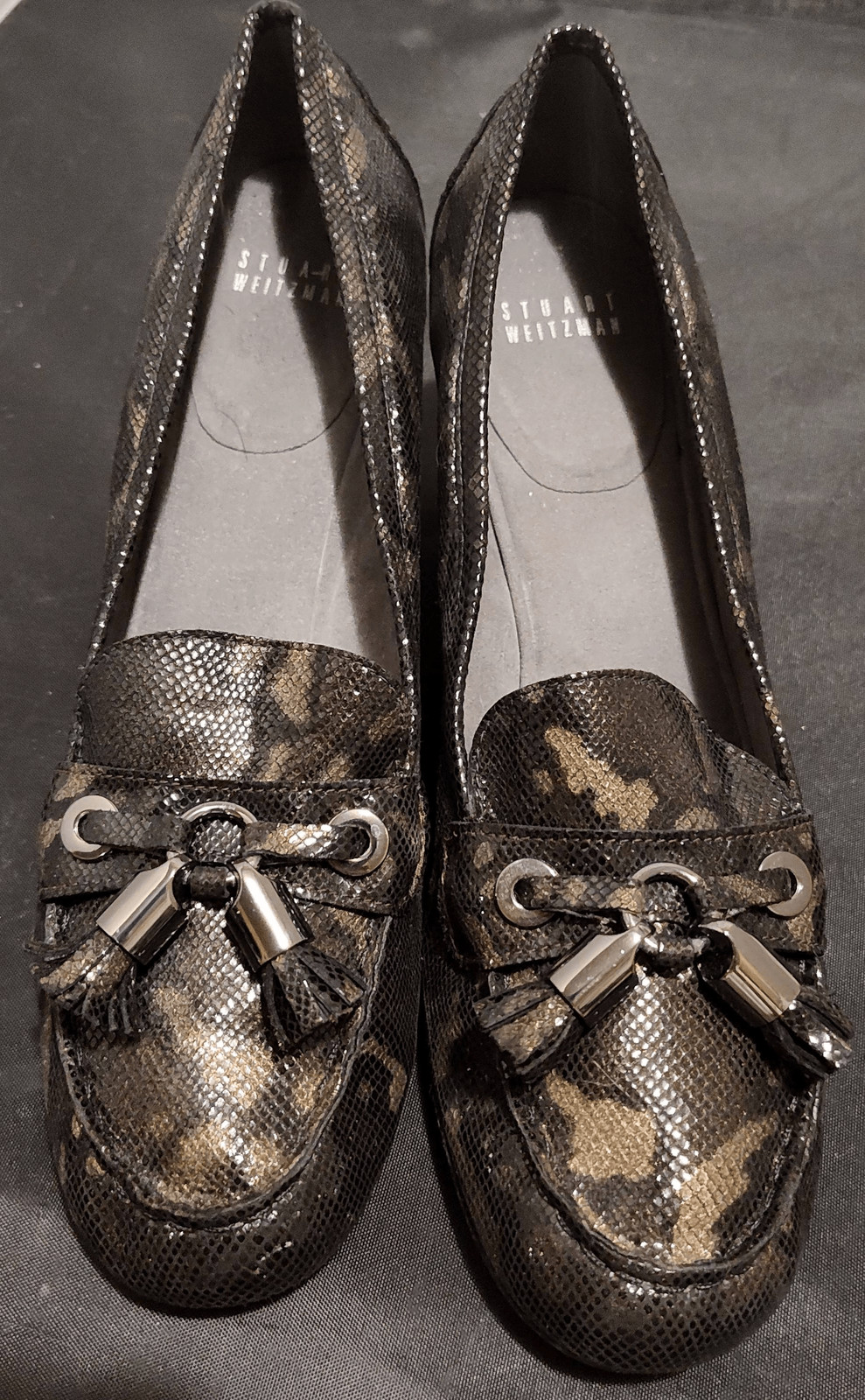 Stuart Weitzman Multicolor Python Embossed Leathe… - image 1