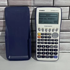 Casio fx-9750GA Plus Power Graphic Calculator Used Tested Works with Slide Cover