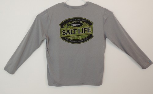Salt Life Mens 2XL Gray Fishing Shirt 