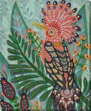 Bird A woodland melody Bead Embroidery Kit   DIY Beaded Home Decor Wall Art