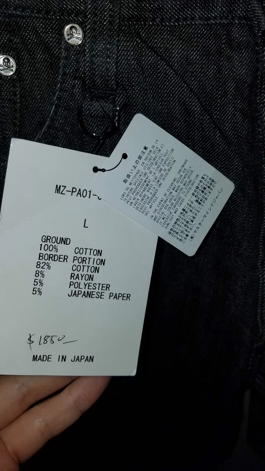 Pantalones de mezclilla rectos Mastermind Japón talla L lavado doble cintura EE. UU. 34 Foto 4 de 4