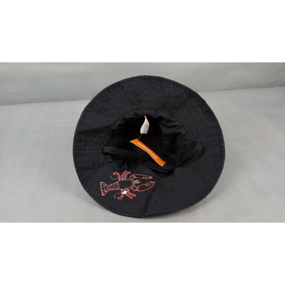 Gymboree NWT Hat Bucket Boys Beach Lobster Black Size 12 - 24 Months Chin Strap — 第 3/4 张图片