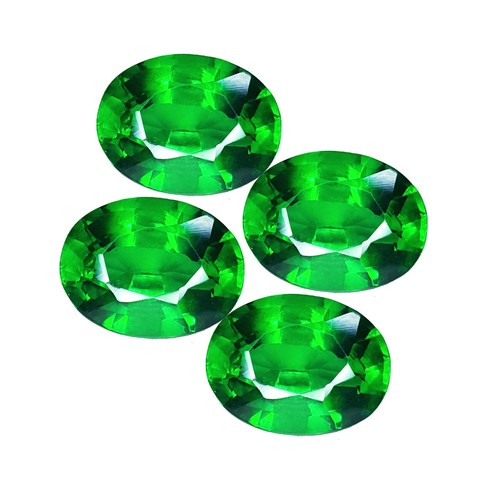 6.35 CT Naturel Certifié Ovale Cabochon Émeraude pour Bague Desseré