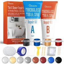 Fiberglass Tub Repair Kit Color Match , Fiberglass Shower and Acrylic Bathtub...