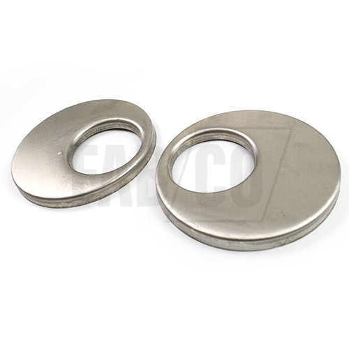 5 7/8" Stainless Steel Baffle End Plate for 6" Exhaust Silencer Offset Inlet x2 - Picture 2 of 4