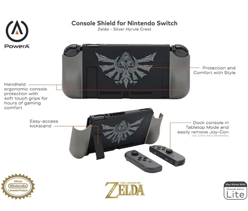 PowerA Console Protective Case for Nintendo Switch - Zelda Silver Hyrule Crest - Image 3 of 3