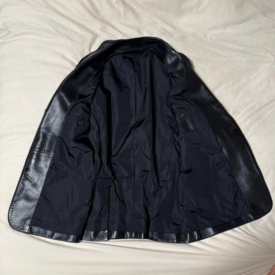 PRADA 1999FW Leather Tailored Jacket Archive Black Size 48 PRADA 1999FW Leather Tailored Jacket Archive Black Size 48