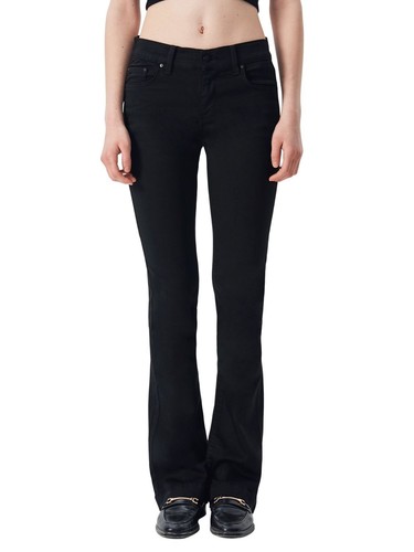 Jean Droit Femme Wrangler Charlie - Taille Basse W28 L34 - Noir Darkwash - Coton - Occasion Très Bon état