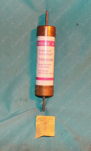 Gould Shawmut, TRS200R, Tri-onic Fuse Dual Element Time Delay 200A 600V NEW - Picture 3 of 4