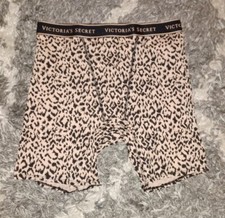 Victoria secret logo boxer brief new size small leopard