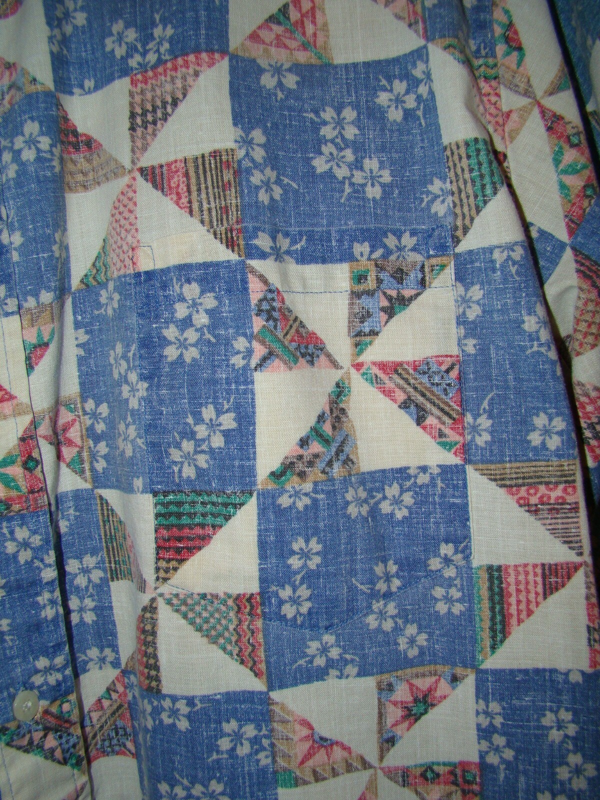 REYN SPOONER QUILT PATTERN FULL BUTTON EXTRA LARG… - image 2