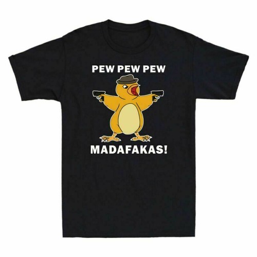Duck Meme Pew Pew Pew Madafakas Funny Gift T-Shirt Men's T-Shirt Adult Tee - Picture 4 of 7