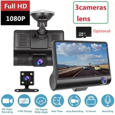 3 lenses Camara De Seguridad Dash Cam Para Carro Auto Delantero/Trasero/Interior
