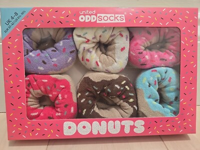 Sealed Box Of  6 United Odd Socks Donuts