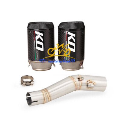 For Yamaha YZF R6 2006-2023 Exhaust Muffler Middle Link Pipe System Slip-on 51mm