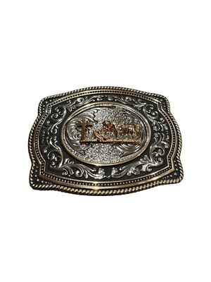 Boucle De Ceinture Western Cowboy - Métal Multicouleur - Fait Au Mexique - 2 Pouces
