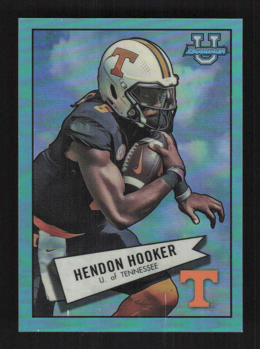 Hendon Hooker 2022 Bowman University Chrome 1952 Aqua Tennessee #/150 #52BF-23