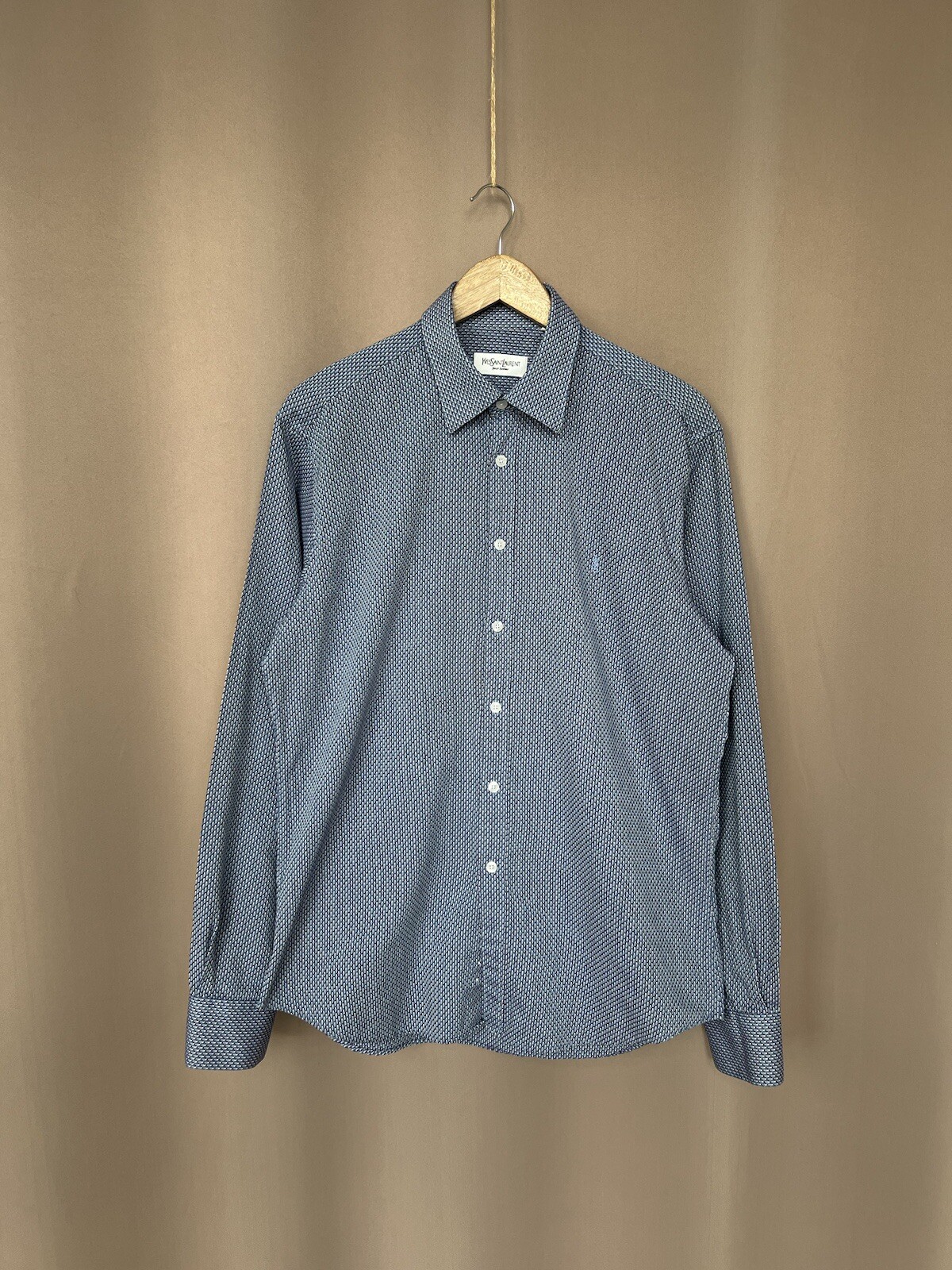 Camicia Yves Saint Laurent maglia con bottoni uomo taglia L YSL vintage colletto