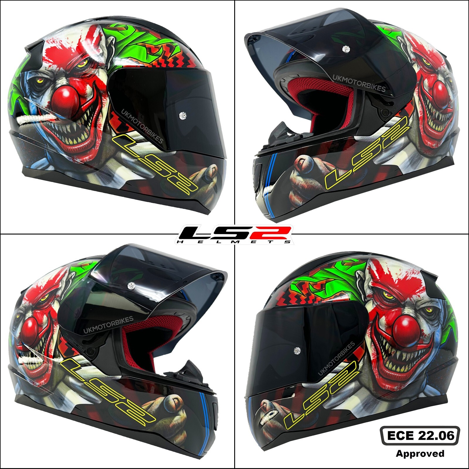 Ls2 ff353 rapid lightweight full face motorcycle bike helmet happy
