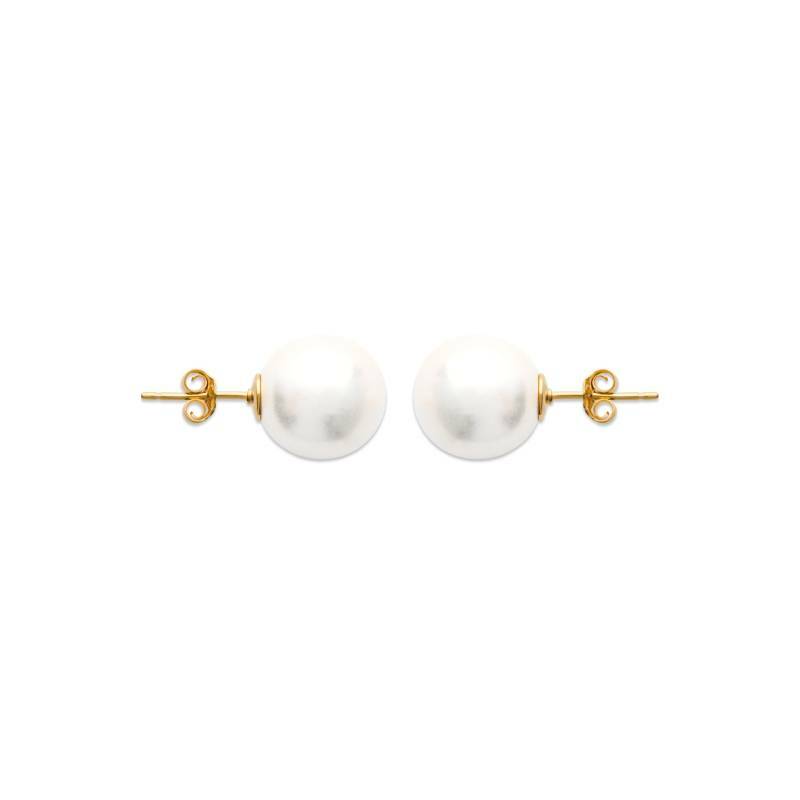 Boucles D'oreilles Puces En Or 18 Carats - Perles - 1,73 G - Occasion - Style Boucle Clous - Magnifiques