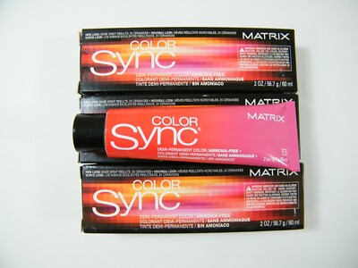 (3) MATRIX COLOR SYNC PERMANENT HAIR COLOR 7RR+, 5RR+, HDRV REDS