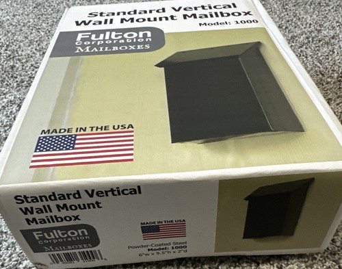 BNIB Standard Vertical Wall Mount Mailbox Fulton Model 1000 USA - Picture 2 of 3