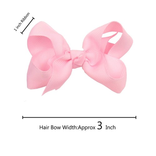 40Pcs 3 inch Hair Bows Clips for Girls Grosgrain Ribbon Toddler Hair Accessories - Picture 5 of 7