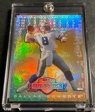 1998 Leaf Rookies & Stars Donruss Crusade Green 082/250 Troy Aikman #7 HOF