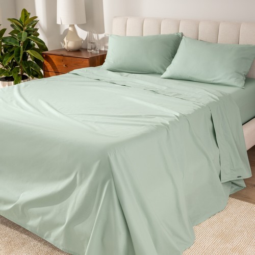 Bare Home 100% Organic Cotton Percale Sheet Set - 300 Thread Count - Lightweight - Picture 78 of 119