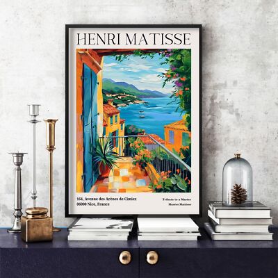 Henri Matisse Druck, Henri Matisse Ausstellungsposter, buntes Wandbild (26c)