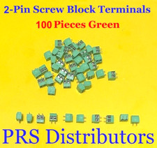 100Pcs 2-Pin Screw Terminal Block Connector 5.08mm PCB Mount Green KF301-2P 100X