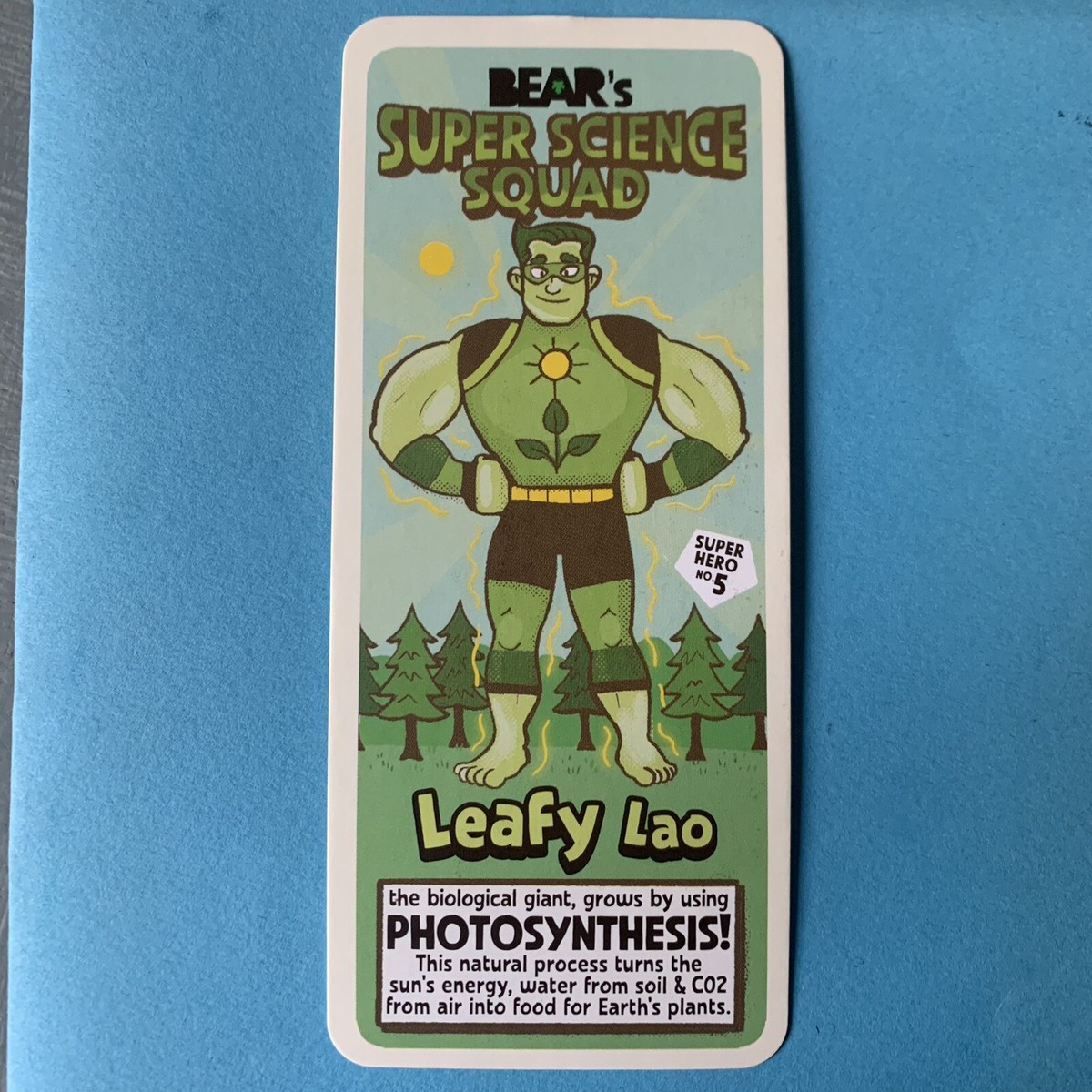 Bear YoYo Fruit Splits Card. Super Science Squad. Leafy Lao. Super