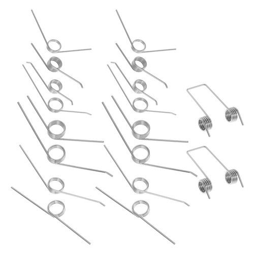 18 Pcs Small Springs Torsional Trash Can Lid Clip for Rubbish Bin Metal - Afbeelding 10 van 12