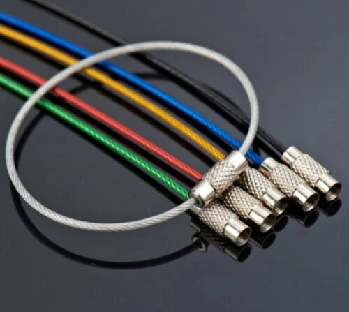 Llavero de alambre de 20/40/60x 2 mm*150 mm con bucle de etiqueta de equipaje de metal de 7 colores - Imagen 17 de 28