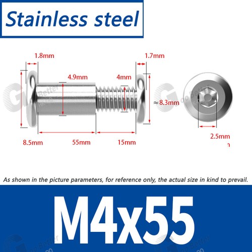 M2 - M10 Socket Head Furniture Bed Connector Rivet Insert Sleeve Nut Bolts Set - Picture 55 of 140
