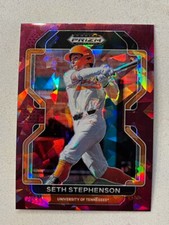 SETH STEPHENSON 2022 Panini Prizm Draft Picks Maroon Cracked Ice PRIZM # 13/23