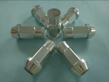 20 Silver 12x1.5 Tuner Lug Nuts Cone Seat Closed End for Toyota Tacoma Camry