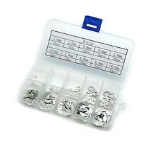 US Stock 120pcs Stainless Steel E-Clip Retaining Circlip Kit 1.5mm to 10mm