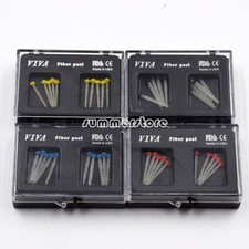 Dental Quartz Fiber Post Root Canal Pins Screw Thread Posts 1.2 1.4 1.6 1.8mm