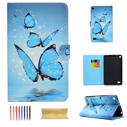 PU Leather Folio Case Cover Wallet Stand for Amazon Kindle Fire 7 5th Gen 2015 - Picture 23 of 35