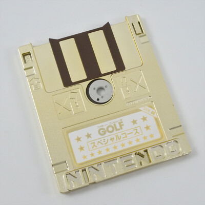 MARIO GOLF US Special PRIZE CARD GOLDEN Nintendo Famicom Disk