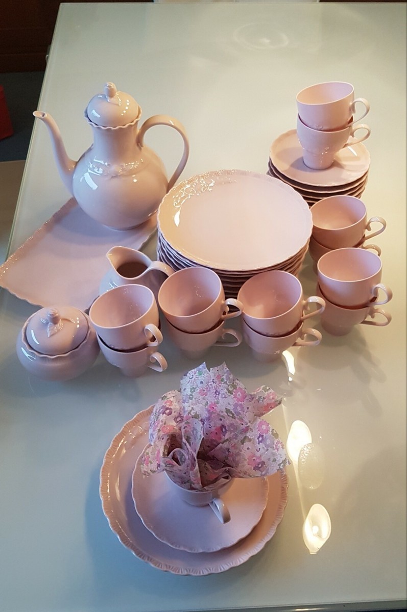 Kaffeeservice -neuwertig- 42 Hutschenreuther Porcelaine rose