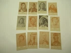 Vintage Post Cards  FAMOUS AMERICAN INDIANS Full Set of 12  1941 G. I. Groves