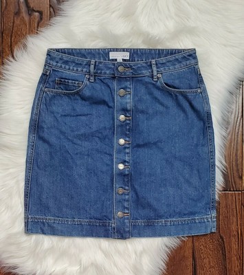 ann taylor loft jean skirt