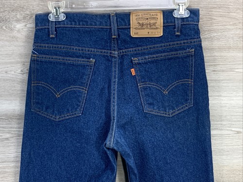 Vintage 90s Levi’s Orange Tab 517 Denim Blue Jeans 33x33 (32x34) Made In USA - Picture 6 of 9