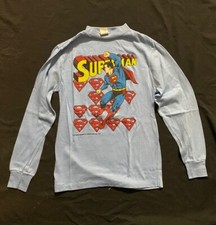 Vintage Superman Longsleeve Shirt L 14-16 1975 DC Comics